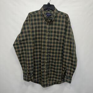 Boulevard Button Up Adult XLT Mens Multicolor Long Sleeve Shirt Cotton Shirt